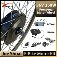 Front Rear Drive Ebike Conversion Kit 36V 350W Hub Motor for 20-700C Wheel Ebike Motor Kit Waterproof Connector Electric Bicycle