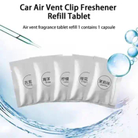 10Pcs Air Freshener Replacement Tablet Refill Solid Perfume Flavor for Car Air Vent Fragrances Diffuser Air Purifier Ashtray