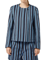เบลเซอร์ผู้หญิง Textured Stripe Casual สี Lunar Pier Stripe