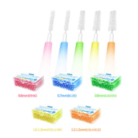30/40/50/60Pcs/Box Toothpick Dental Interdental Brush 0.6-1.5Mm Cleaning Between Teeth Oral Care Orthodontic I Shape Tooth Floss