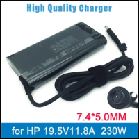 Genuine Oval 19.5V 11.8A 230W AC Power Adapter For HP OMEN 17-AN108NQ 7.4x5.0mm Charger