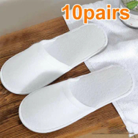 10 Pairs Disposable Slippers Hotel Travel Slipper Sanitary Party Home Guest Use Guest Slides For Salon Homestay