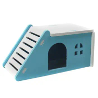 Hamster Hideout House Hamster Exercise Toy Small Pet Hideout with Slide Play Toys Mouse Rat Small Animals Chew