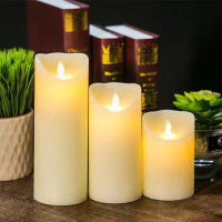 LED Swinging Electronic Candle Lamp Flameless Flickering Candles Light Tea-light Battery Power Candles Lamp Halloween Home Decor