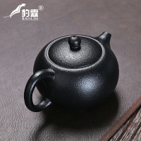 復古風黑陶茶壺泡茶壺茶水分離壺單一人喝小茶壺耐熱陶瓷功夫茶壺