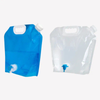 登山露營摺疊水袋兩入 多色可選(10L大容量儲水袋)