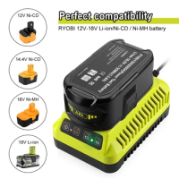 Replacement of RYOBI RYOBI 12v-18V lithium battery RYOBI P117 P108 universal power tool charger