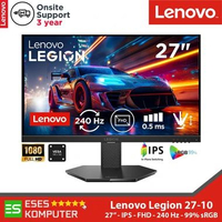 Monitor Lenovo Legion 27-10 27" IPS FHD 1080p 240Hz 0.5Ms AMD FreeSync Premium NVIDIA G-Sync 99% sRG