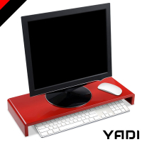 【YADI】空間大師-液晶螢幕增高架(鍵盤收納架)/鋼琴烤漆/全金屬材質-紅