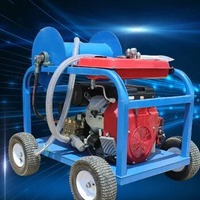 engine drain cleaning machine 500 bar water jet sewer pipe cleaner a pump imported from Italy