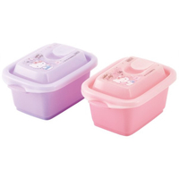 小禮堂 Hello Kitty 日本製 保鮮盒2入組 240ml (粉紫款) 4973307-504297