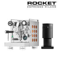 【Rocket Espresso】Appartamento 半自動義式咖啡機(家用型/金銀任選)+ FELLOW OPUS 錐刀磨豆機 APPATW