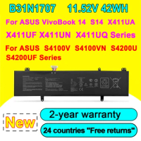 New B31N1707 3ICP5/57/81 Laptop Battery For ASUS VivoBook S14 S410UN S410UQ S41OUN S4100V S4100VN S4200U X411UA Series 42Wh