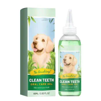 60ml Pet Oral Care Gel Pet Tooth Whitening Remove Bad Breath Keep Fresh Breath Remover Gel Tooth Stains For Cats And Dogs