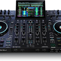 Denon DJ PRIME 4+ Standalone DJ Controller &amp; Mixer with 4 Decks, Wi-Fi Music Streaming, Drop Sampler, 10.1" Touchscreen, Light C