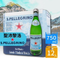 【S.Pellegrino 聖沛黎洛】天然氣泡礦泉水(750mlx12瓶)