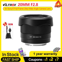 VILTROX 20mm F2.8 FE Sony E Full Frame Ultra Wide Angle Camera Lens Auto Focus VLOG Lens For Sony ZV-E1 A7RV ZV-E10 A7C FX30
