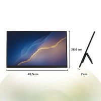 UPERFECT Portable Monitor FHD BOE 22 Inch - Tingkatkan Produktivitas dan Kenyamanan Bekerja IH Hitam