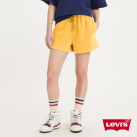 Levis Gold Tab金標系列 女款 抽繩闊腿棉短褲 落日黃