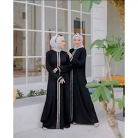 Gamis Abaya Turkey/abaya gamis hitam Dress Arab Saudi Bordir Turkey/Gamis Cotton Abaya Mewah Terbaru