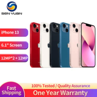 Apple iPhone 13 128GB/256GB ROM Unlocked 5G A15 Bionic Chip Face ID 6.1" 2532 x 1170 OLED Screen 12MP Camera