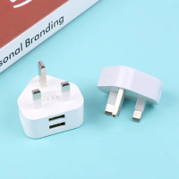 1 Pcs Universal UK Plug 3 Pin Wall Charger Adapter With 1/2 USB Ports Charging For Iphone 11 For Samsung/Huawei Charging Charger
