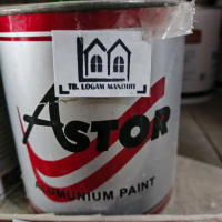 Astor Aluminum Paint Cat Kayu Besi Silver Chrome Finish (1kg)