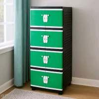 Maxi Lemari Pakaian Plastik Susun 4 Pintu Kecil | Lemari Plastik Minimalis Furniture