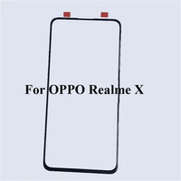 For OPPO Realme X Front LCD Glass Lens touchscreen For OPPO RealmeX Touch screen Outer Screen Glass without flex
