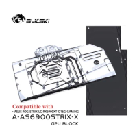 Bykski Water Block Use for ASUS ROG-STRIX-LC-RX6900XT-O16G-GAMING GPU Card / Full Cover Copper Radiator Block A-AS6900STRIX-X