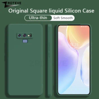 Note9 Case ZROTEVE Square Liquid Silicone Soft Cover For Samsung Galaxy Note 9 10 20 Note10 Plus Note20 Ultra Phone Cases