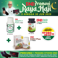 PROMOSI DND MORINGA PLUS + DND E SACHA INCHI OIL + DND D3K2 PLUS