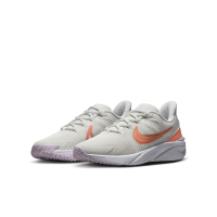 NIKE 耐吉 慢跑鞋 女鞋 大童 運動鞋 緩震 STAR RUNNER 4 NN GS 杏白橘 DX7615-104