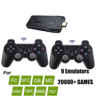 วิดีโอเกมคอนโซลเกม Stick Lite 4K 20000เกม HD R Classic Arcade Emulador Wireless  Gaming Console