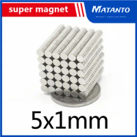 5x1mm Mini Neodymium Magnets 1mm Thin Strong Power Permanent Small Round Magnet Powerful Magnetic Disc Ima 5*1mm Fridge Magnet