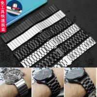 For any brand Strap For Seiko Mido 19 20 22 23mm Silver Black waterproof Stainless steel Man Watch strap Refined steel Watchband