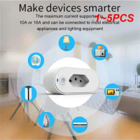 1~5PCS Brazil Homekit WiFi Socket Timing Siri Voice Remote Control Plug 16A Home Automation