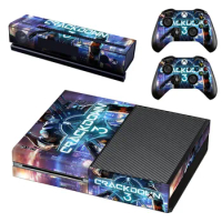 New Skin Sticker Decal For Xbox One Console and Kinect and 2 Controllers For Xbox One Skin Sticker Vinyl - Crackdown 3