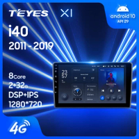 TEYES X1 For Hyundai i40 2011 - 2019 Car Radio Multimedia Video Player Navigation GPS Android 10 No 2din 2 din dvd