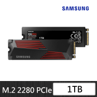 【SAMSUNG 三星】搭 2TB HDD ★ 990 PRO 1TB M.2 2280 SSD 固態硬碟 含散熱片(MZ-V9P1T0CW)
