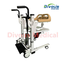 Hydraulically Patient Lifting Transfer Wheelchair With Commode Toilet Chair For Disabled Walker For Adult