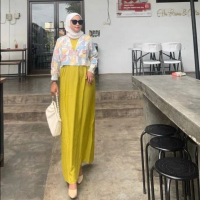Baju Gamis Wanita Jumbo Setelan Inner Set Outer Super Premium - TROPICAL TERBARU!!!!
