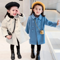 【Baby 童衣】兒童雙排釦外套 女寶寶大衣外套 女童長版外套 89063(共2色)