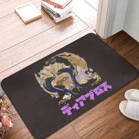 Monster Hunter Rise Non-slip Doormat Monster Hunter Rise Diablos Kanji Icon Bath Kitchen Mat Outdoor Carpet Home Pattern Decor