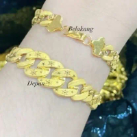 Gelang sisik naga lapis emas