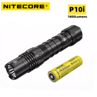 NITECORE P10i Flashlight 1800 Lumens Tactical Law Enforcement ULTRA COMPACT SST-40-W LED Torch Type-C Rechargeable with Battery