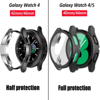 TPU Case for Samsung Galaxy watch 4/5 44mm 40mm 46mm 42mm accessories Plated Bumper cover Screen protector Galaxy watch4 classic