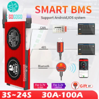 DALY Smart 4S 10S 16S 20S 24S 60A Li-ion lifepo4 Lithium Battery Protection Board 12V 24V 36V 48V 72V BMS Bluetooth APP CAN 485