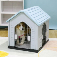 Luxury Dog House Series Outdoor Usage Large Size Removable Waterproof Plastic Dog House with Door