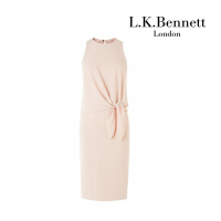 【L.K.Bennett】HARRIE無袖綁結洋裝-粉(英國凱特王妃 專櫃頂級精品)